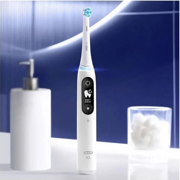 Oral-B iO Series 6s elektrický zubní kartáček, časovač, tlakový senzor, 5 programů, aplikace Oral-B, bílá