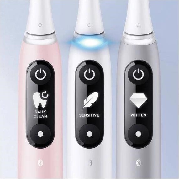Oral-B iO Series 6s elektrický zubní kartáček, časovač, tlakový senzor, 5 programů, aplikace Oral-B, bílá
