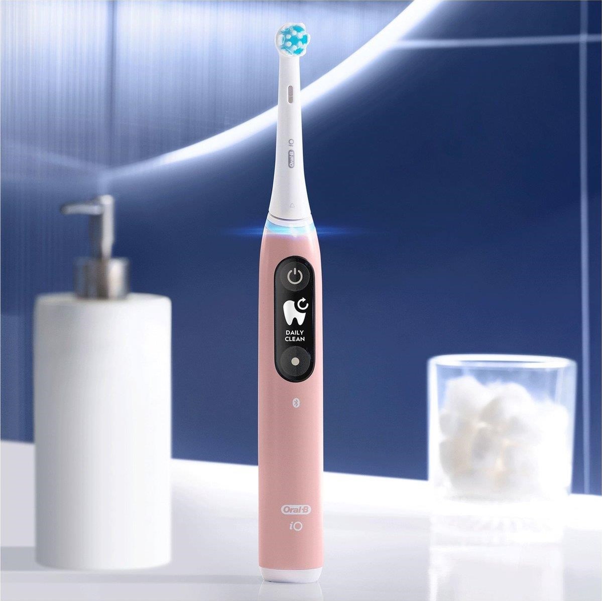 Oral-B iO Series 6s elektrický zubní kartáček, časovač, tlakový senzor, 5 programů, aplikace Oral-B, růžová