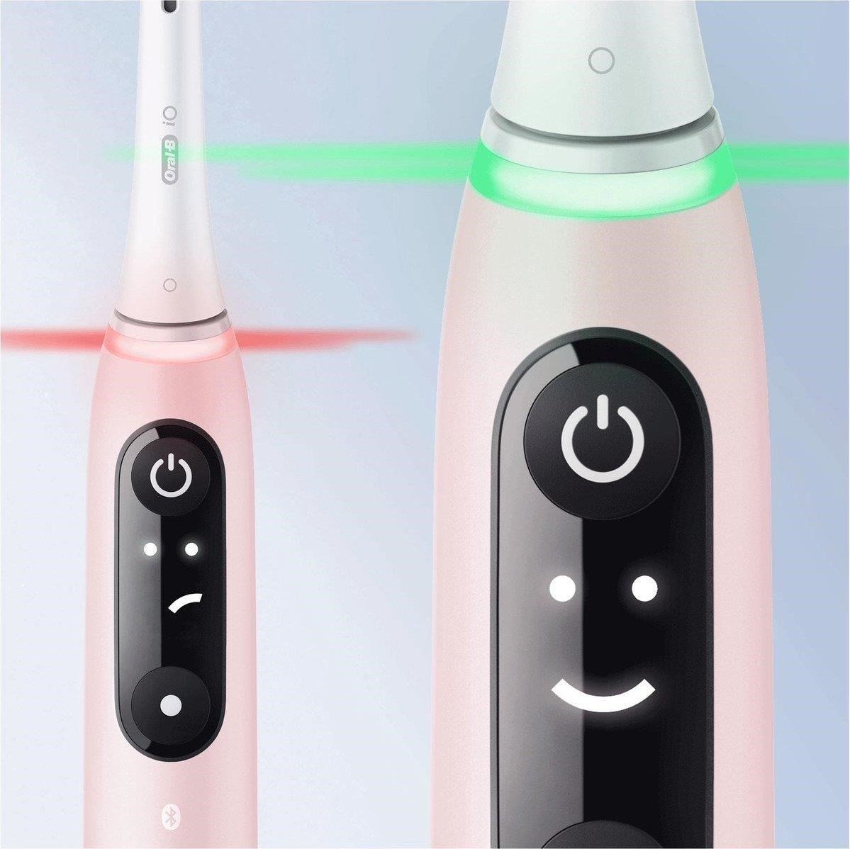 Oral-B iO Series 6s elektrický zubní kartáček, časovač, tlakový senzor, 5 programů, aplikace Oral-B, růžová