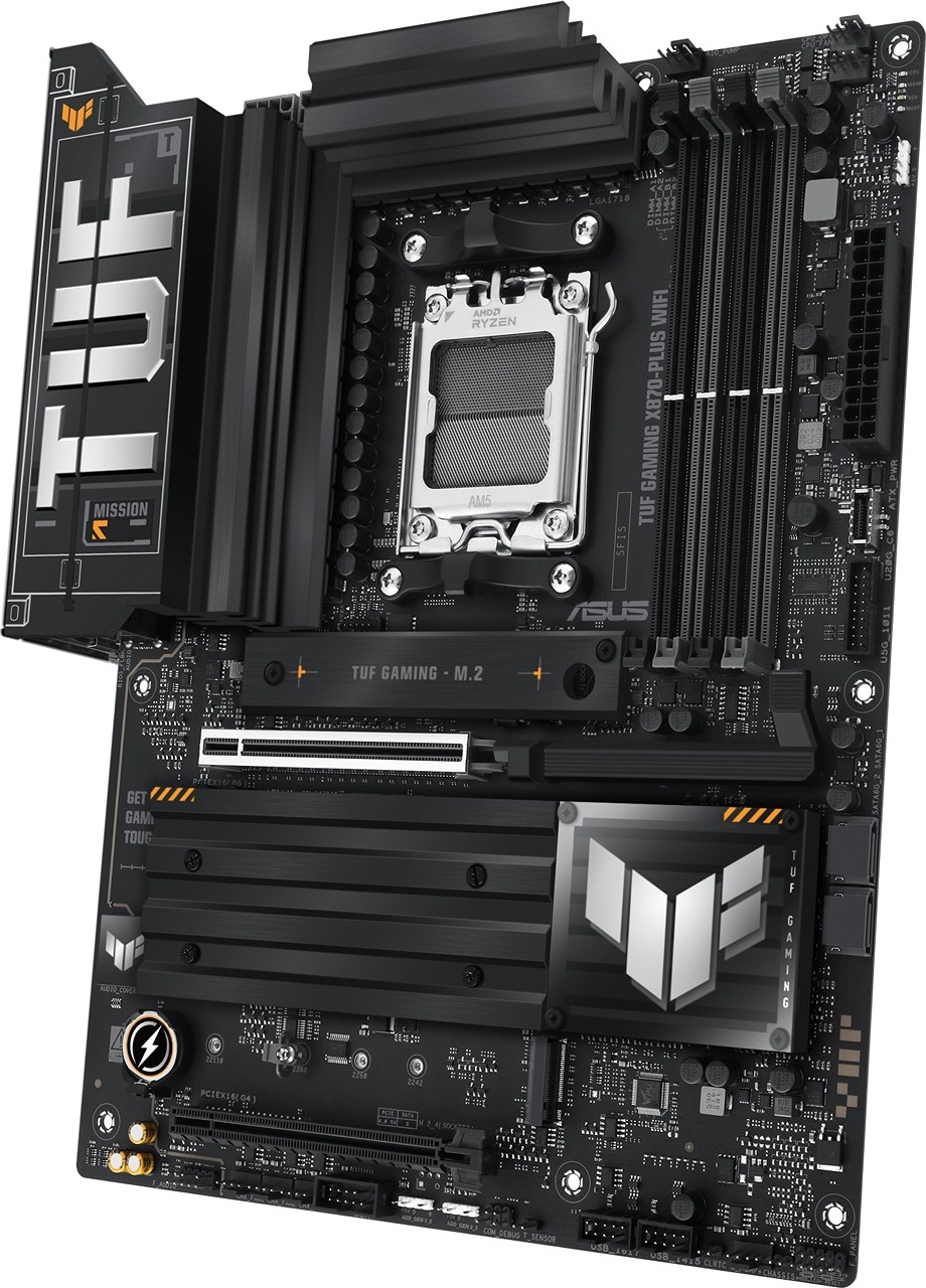 ASUS MB Sc AM5 TUF GAMING X870-PLUS WIFI, AMD X870, 4xDDR5, 1xHDMI, 2xUSB4, WiFi