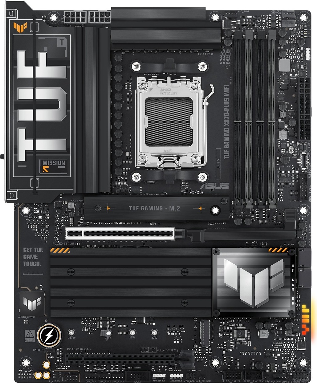ASUS MB Sc AM5 TUF GAMING X870-PLUS WIFI, AMD X870, 4xDDR5, 1xHDMI, 2xUSB4, WiFi