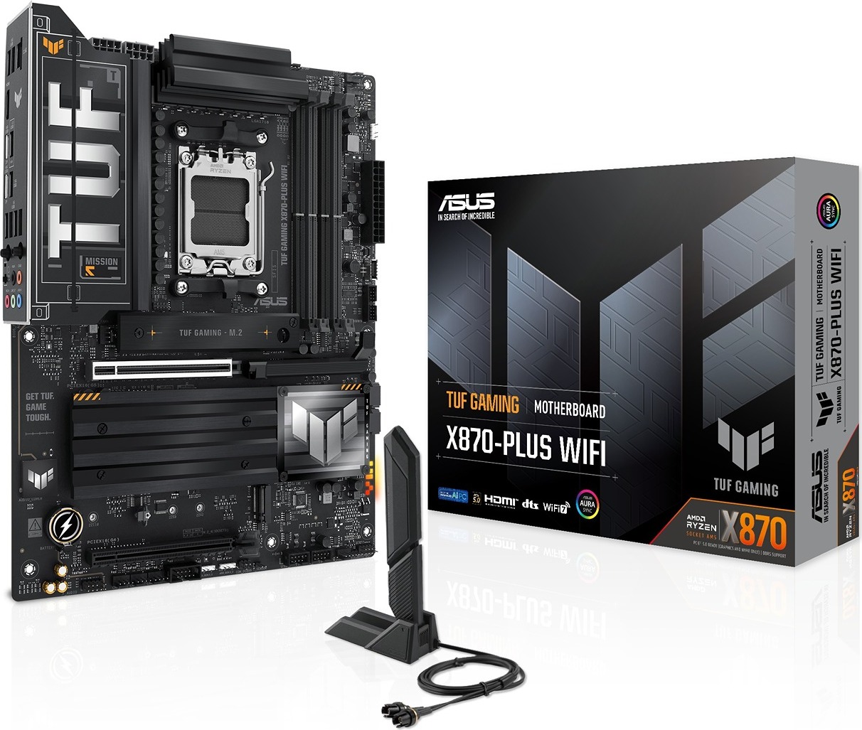 ASUS MB Sc AM5 TUF GAMING X870-PLUS WIFI, AMD X870, 4xDDR5, 1xHDMI, 2xUSB4, WiFi