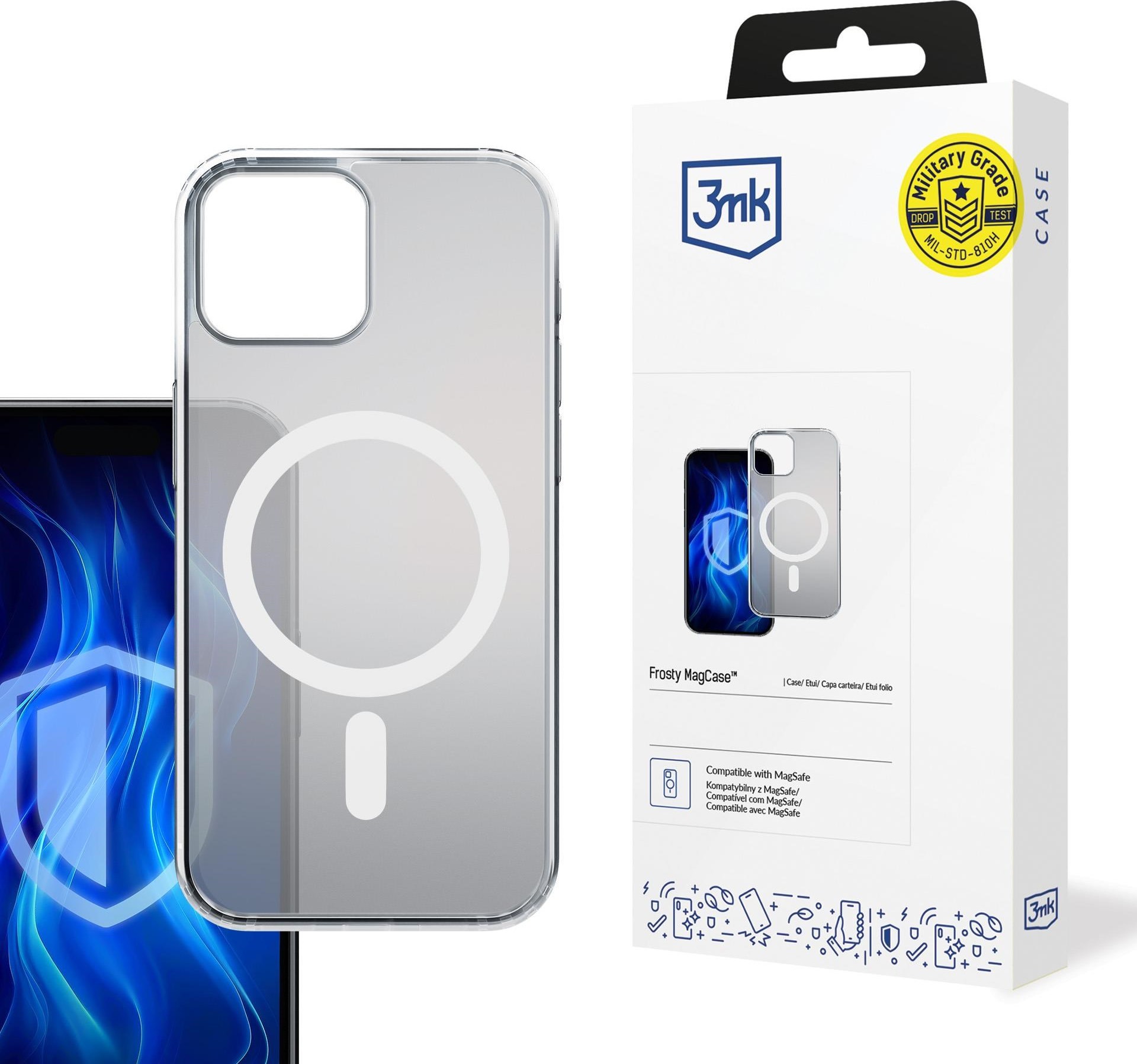3mk ochranný kryt Frosty MagCase White pro Apple iPhone 14