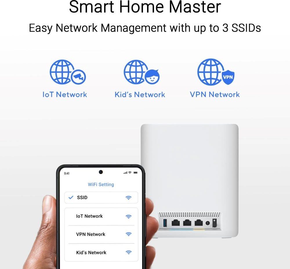 ASUS ZenWifi BT10 1-pack, WiFi7 Extendable Router, AiMesh, 2x WAN/LAN, 1x LAN, 1x 3.0