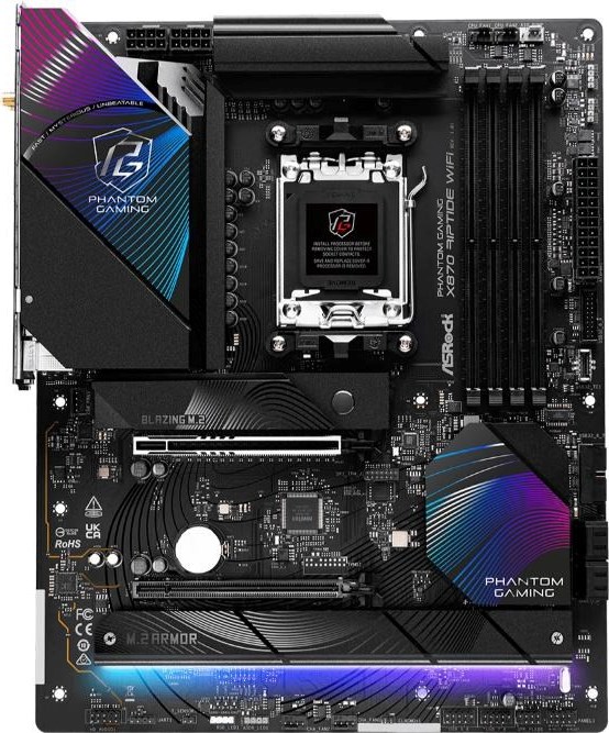 ASRock MB Sc AM5 X870 RIPTIDE WIFI, AMD X870, 4xDDR5, 1xHDMI, 2xUSB4, WI-FI