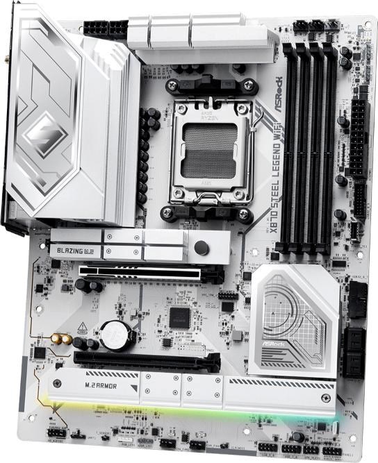 ASRock MB Sc AM5 X870 STEEL LEGEND WIFI, AMD X870, 4xDDR5, 1xHDMI, 2xUSB4, WI-FI