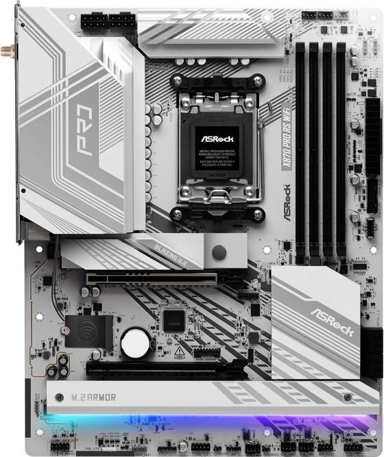 ASRock MB Sc AM5 X870 PRO RS WIFI, AMD X870, 4xDDR5, 1xHDMI, 2xUSB4, WI-FI