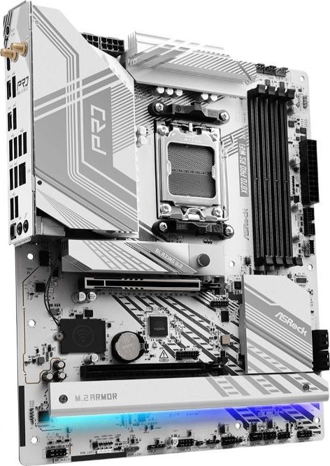 ASRock MB Sc AM5 X870 PRO RS WIFI, AMD X870, 4xDDR5, 1xHDMI, 2xUSB4, WI-FI