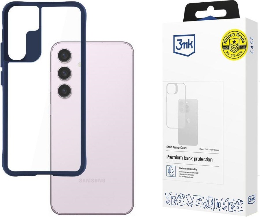 3mk ochranný kryt Satin Armor Case+ Blue pro Samsung Galaxy S24