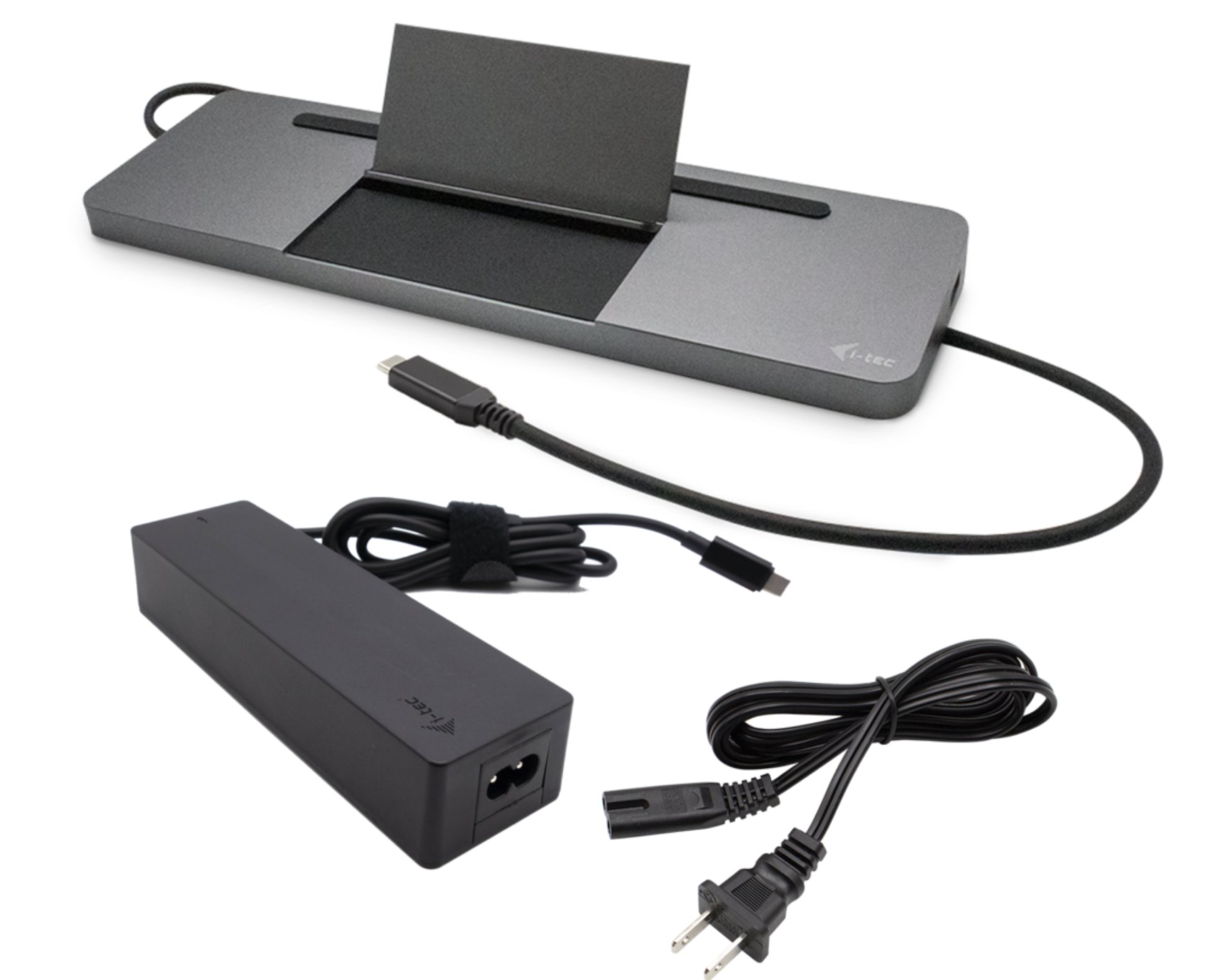 i-tec USB-C Metal Ergonomic 4K 3x Display Docking Station with Power Delivery 85W + i-tec Universal Charger 100W (bundle
