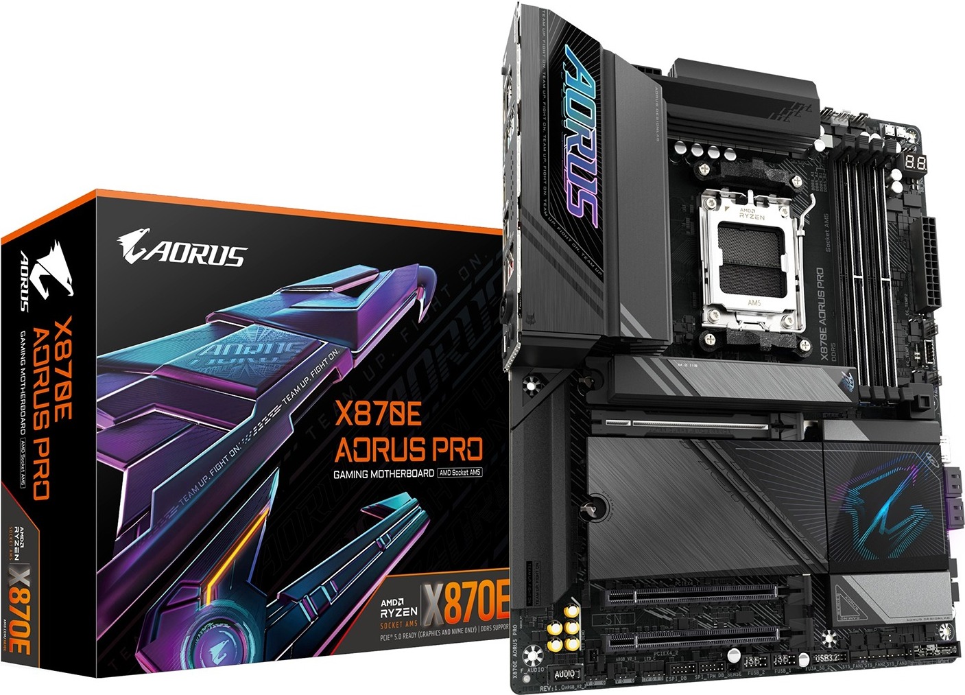 GIGABYTE MB Sc AM5 X870E AORUS PRO, AMD X870, 4xDDR5, 2xHDMI, 2xUSB4, WiFi