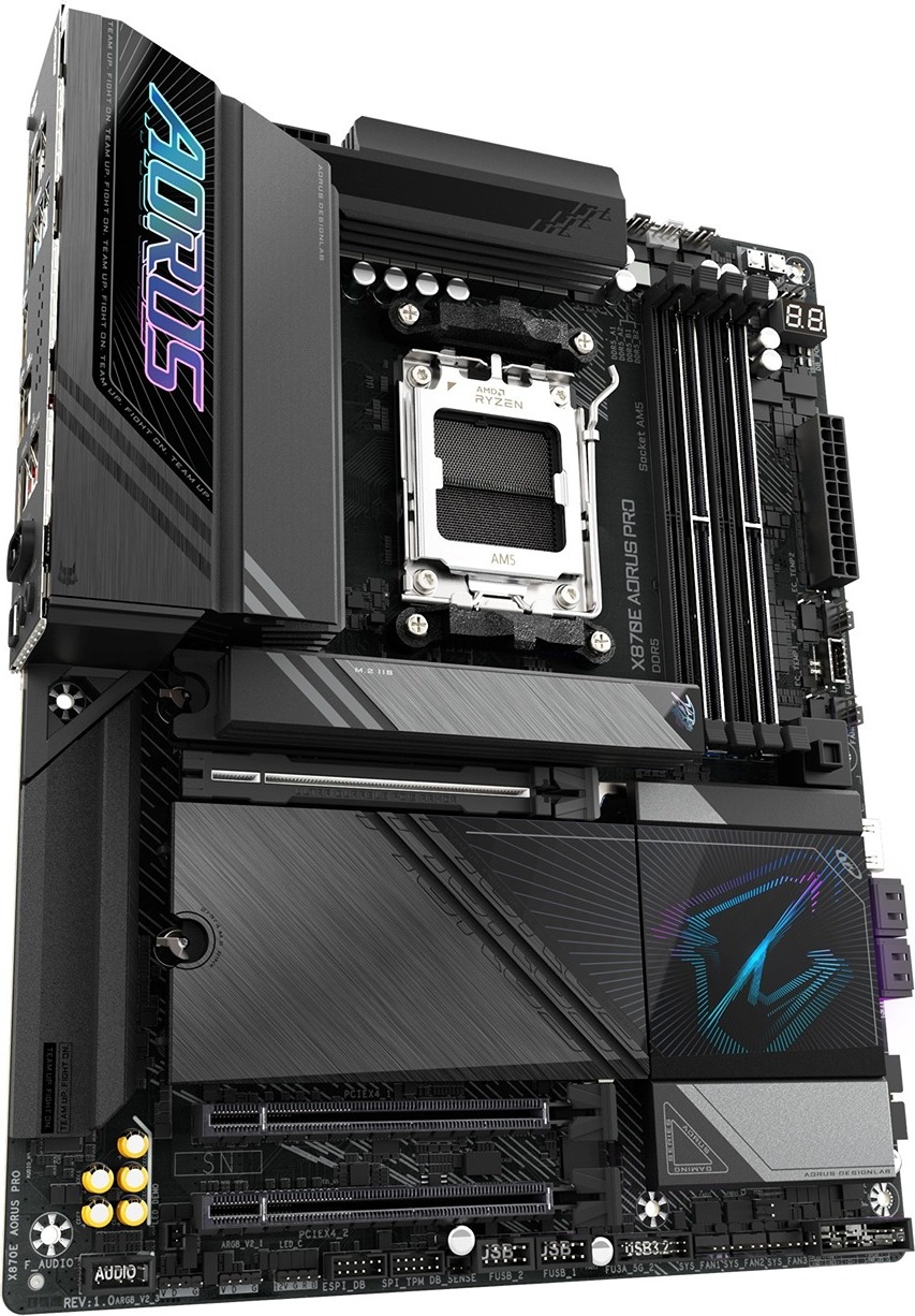GIGABYTE MB Sc AM5 X870E AORUS PRO, AMD X870, 4xDDR5, 2xHDMI, 2xUSB4, WiFi