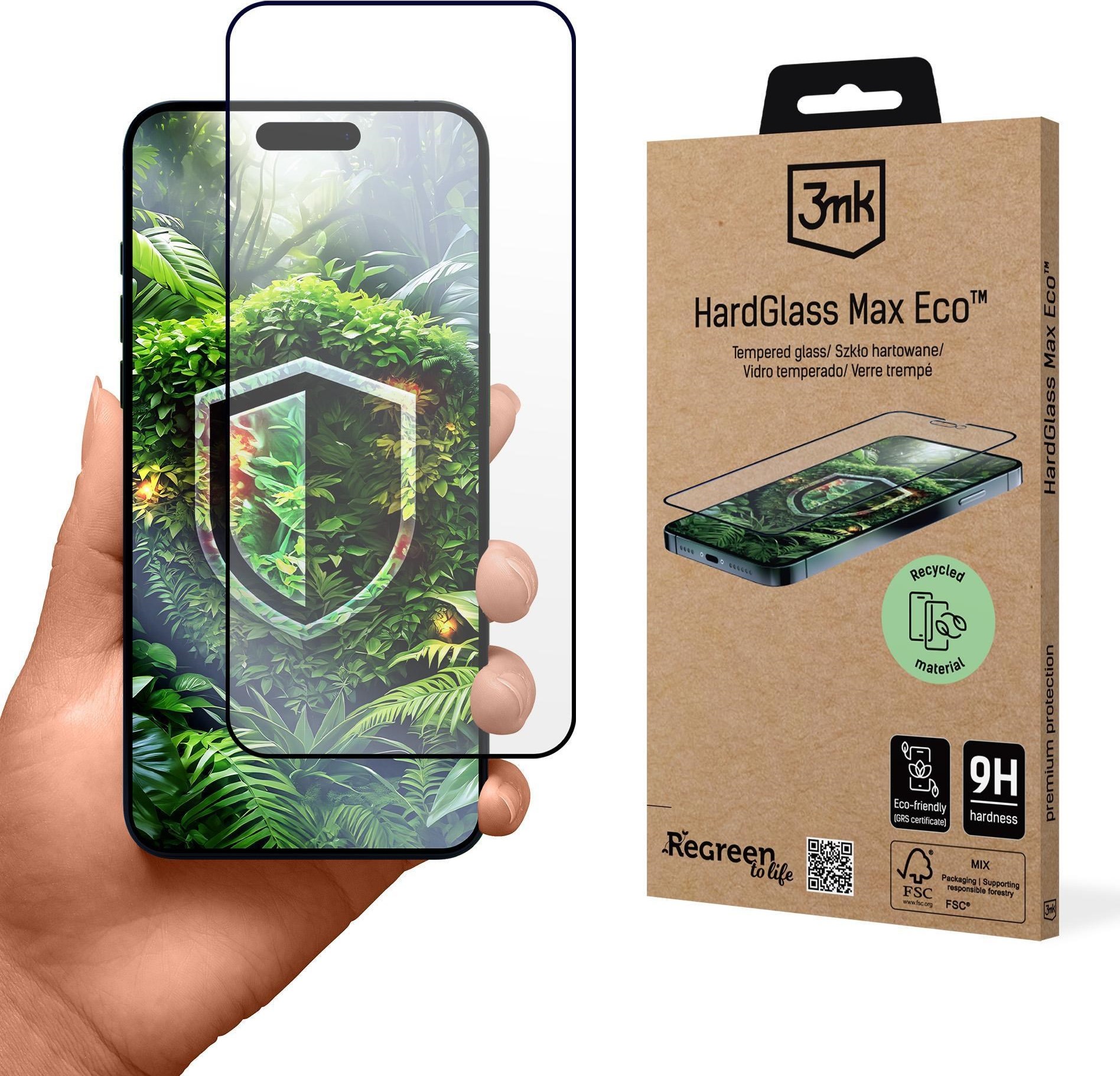 3mk tvrzené sklo HardGlass Max Eco pro Apple iPhone 16 Pro