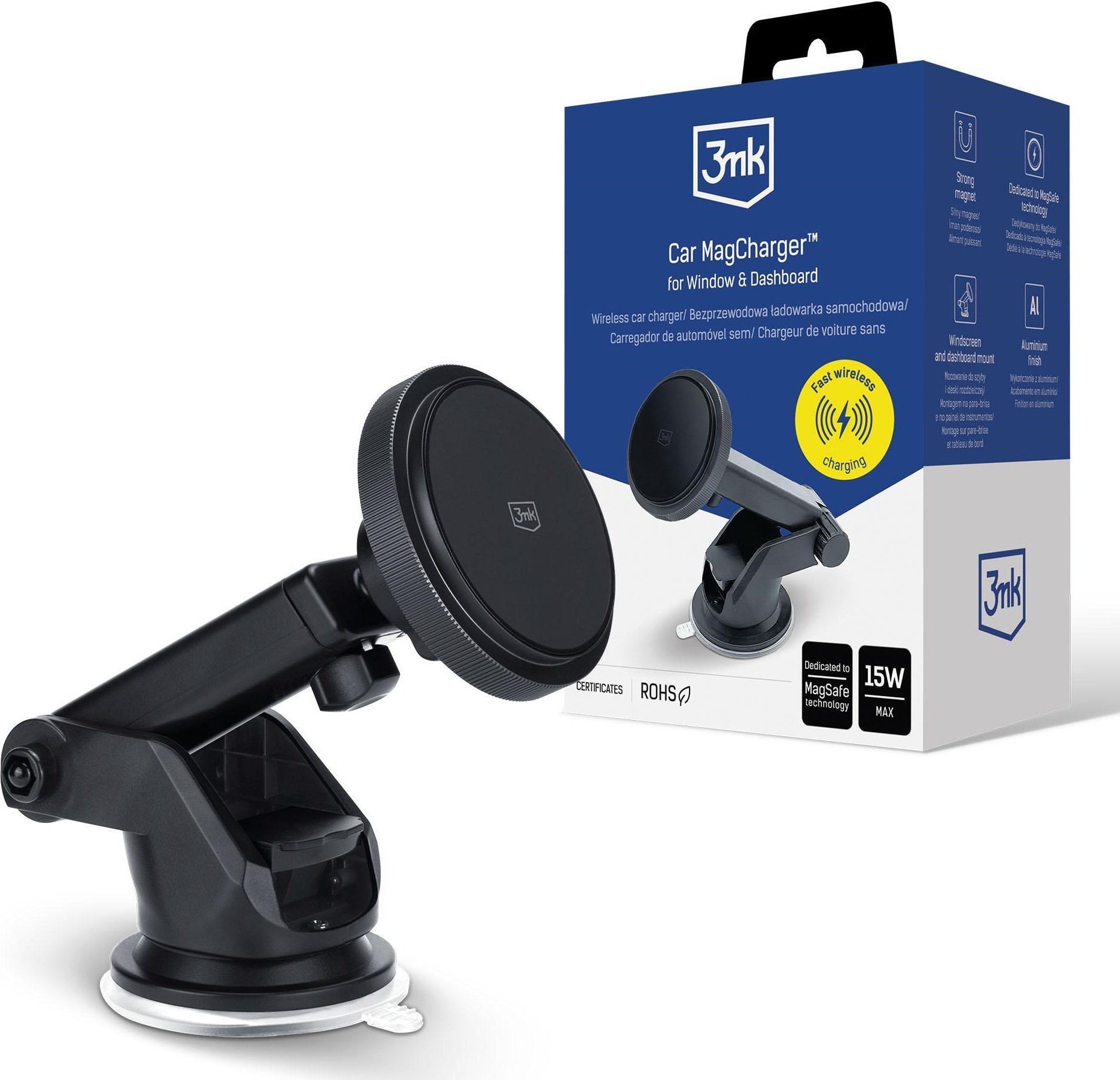 3mk držák do auta Car MagCharger™ for Window & Dashboard
