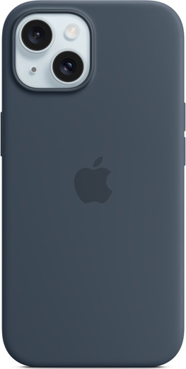 Apple iPhone 15 Silicone Case with MagSafe - Storm Blue