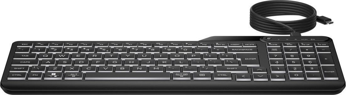 HP Inc. HP 400 Backlit Wired Keyboard - drátová podsvícená klávesnice CZ/SK