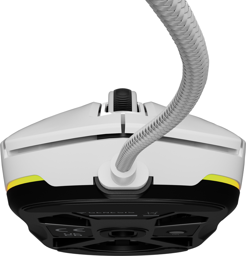 Genesis herní myš KRYPTON 660/Herní/Optická/12 000 DPI/Drátové USB-A/Bílá