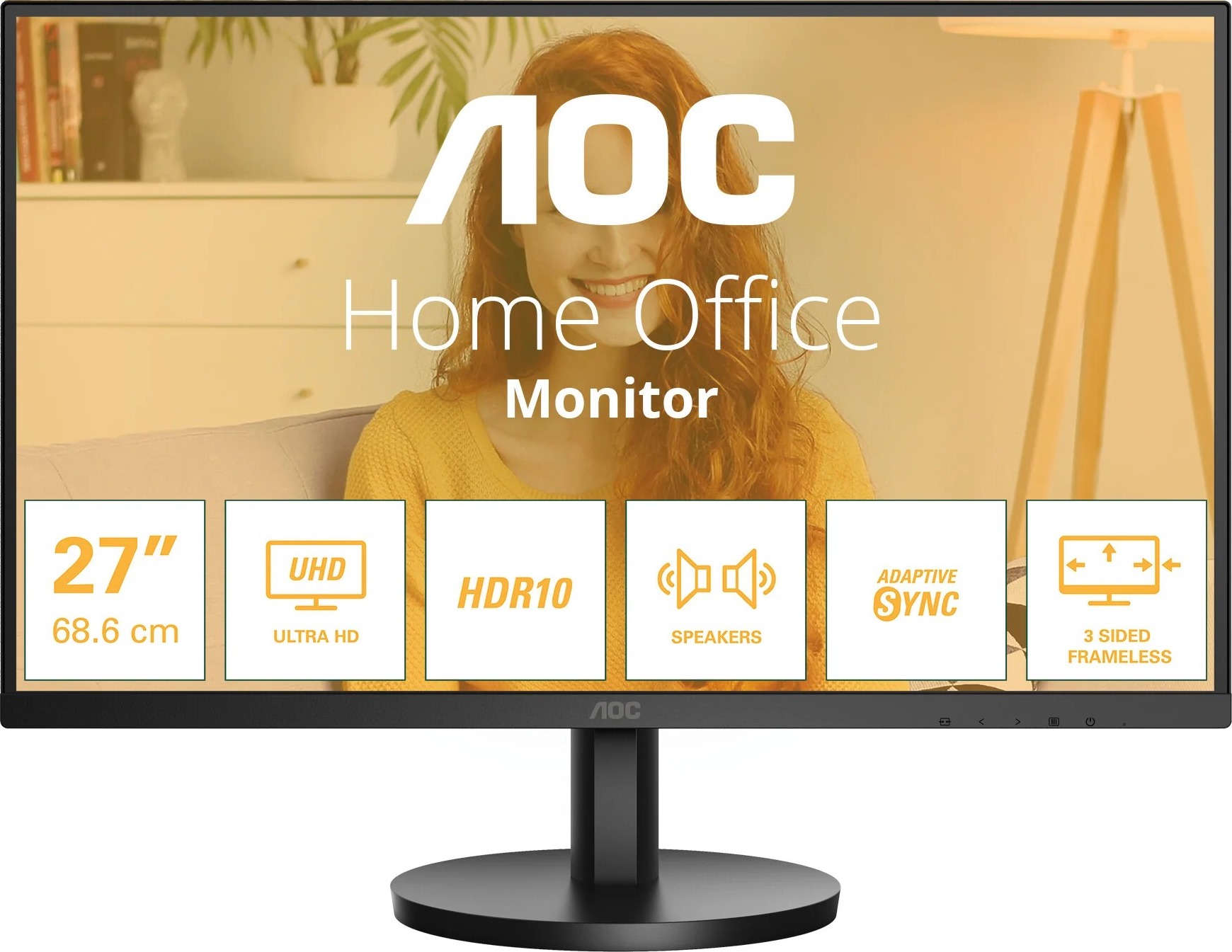 AOC MT IPS LCD WLED 27" U27B3A - IPS panel, 3840x2160, 2xHDMI, DP, repro