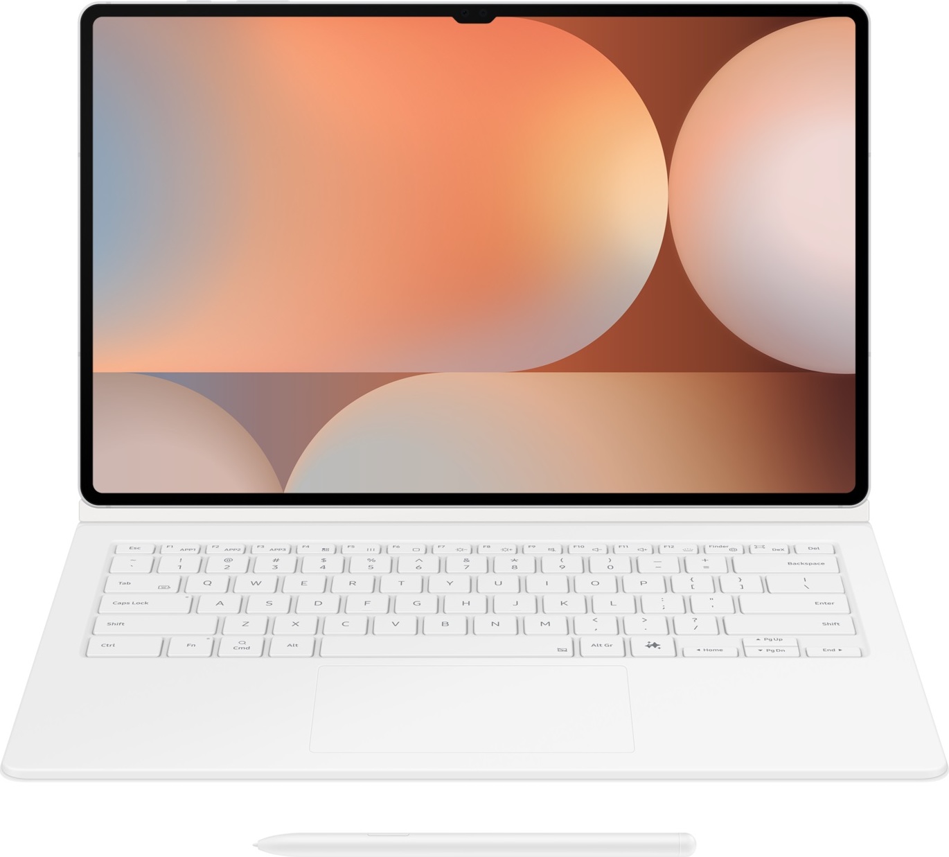 Samsung pouzdro s klávesnicí EF-DX925UWE pro Galaxy Tab S9 Ultra/S10 Ultra, bílá