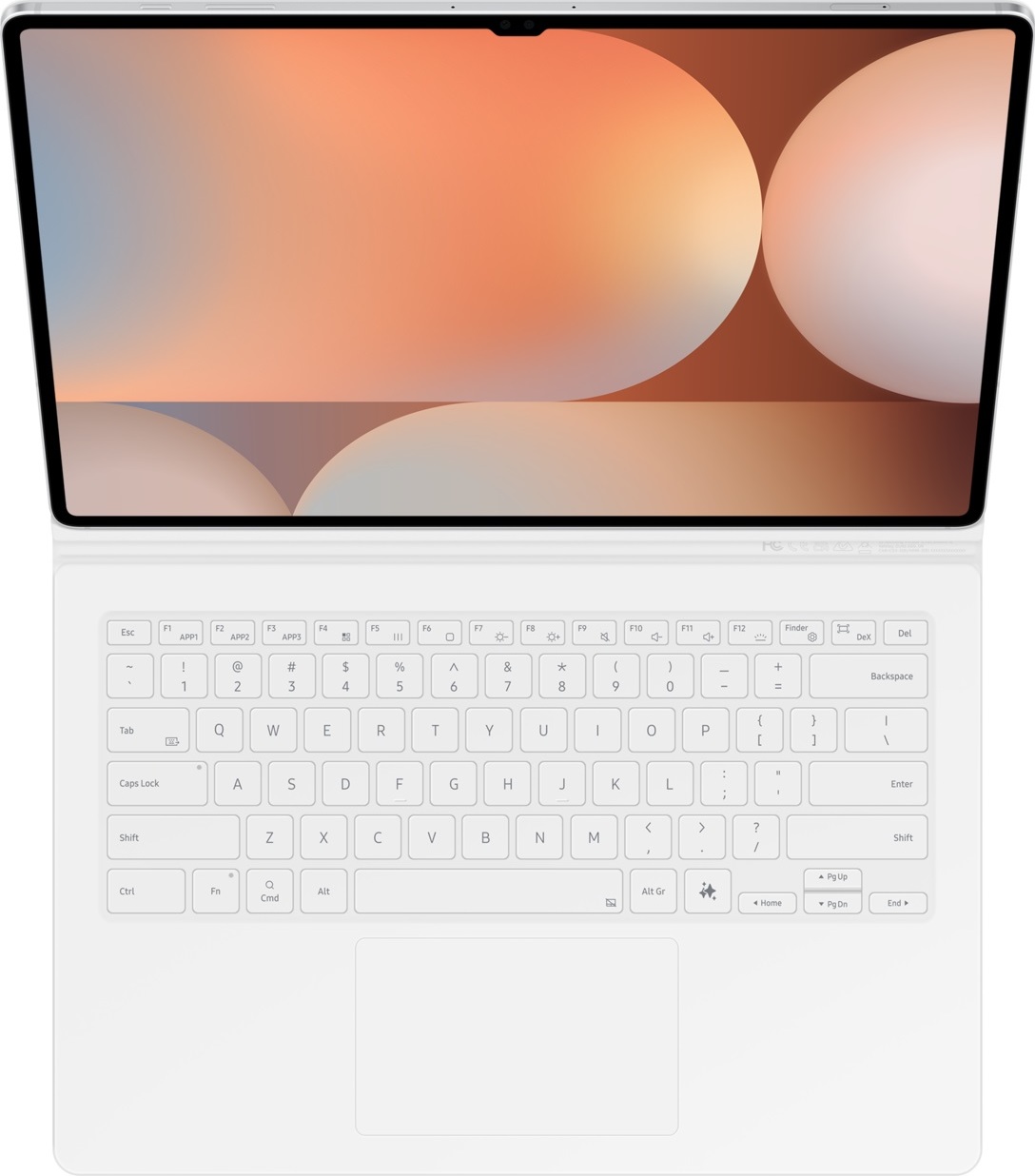 Samsung pouzdro s klávesnicí EF-DX925UWE pro Galaxy Tab S9 Ultra/S10 Ultra, bílá