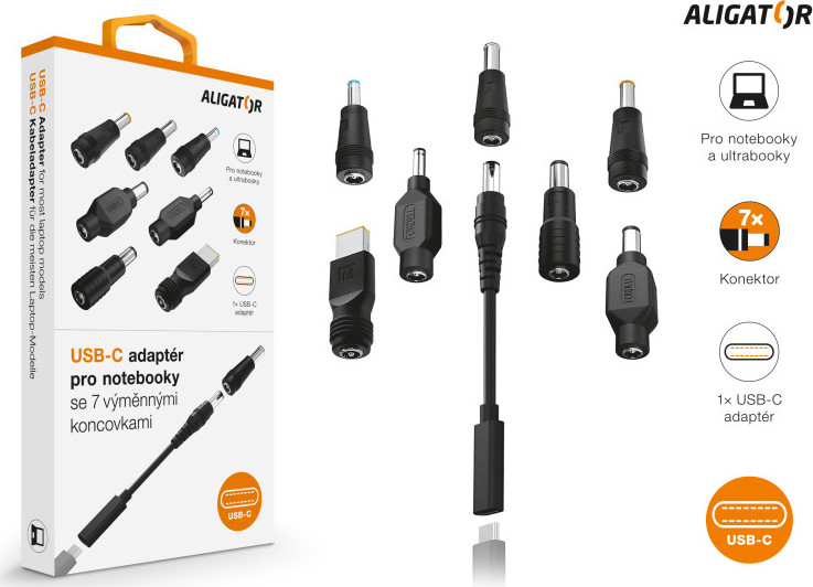 Aligator univerz USB-C adaptér pro ntb 7 konektorů