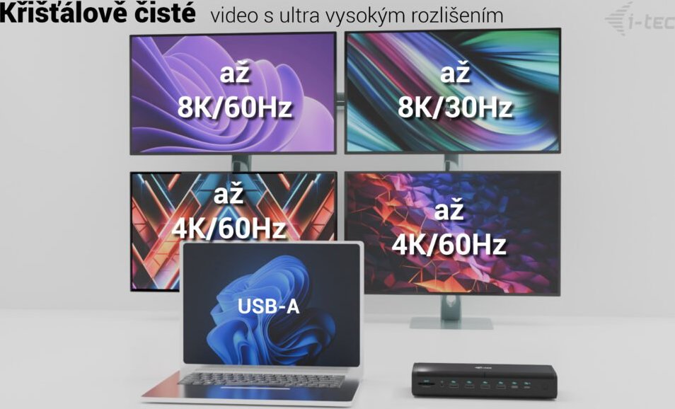 i-tec Universal 6x 4K Display Docking Station, Power Delivery 140W