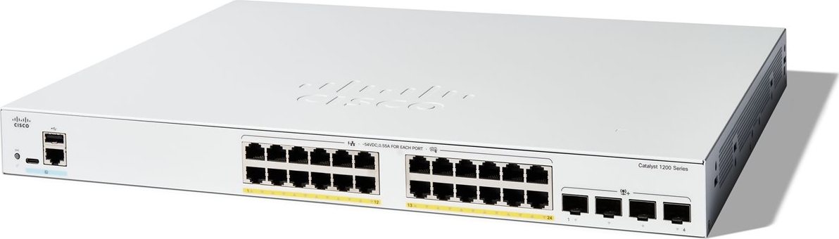 Cisco Catalyst switch C1200-24FP-4X (24xGbE,4xSFP+,24xPoE+,375W) - REFRESH