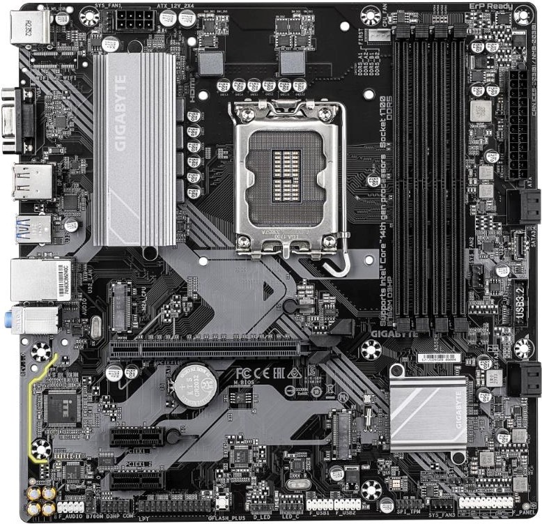 GIGABYTE MB Sc LGA1700 B760M D3HP, Intel B760, 4xDDR5, 1xDP, 1xHDMI, 1xVGA, mATX