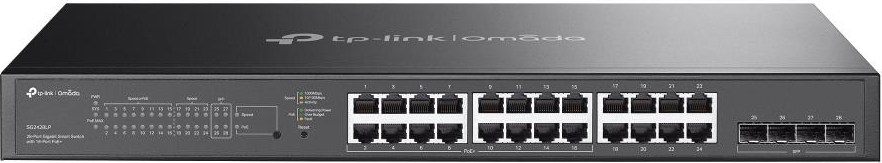 TP-Link OMADA switch SG2428LP (24xGbE,4xSFP,16xPoE+,150W,fanless)
