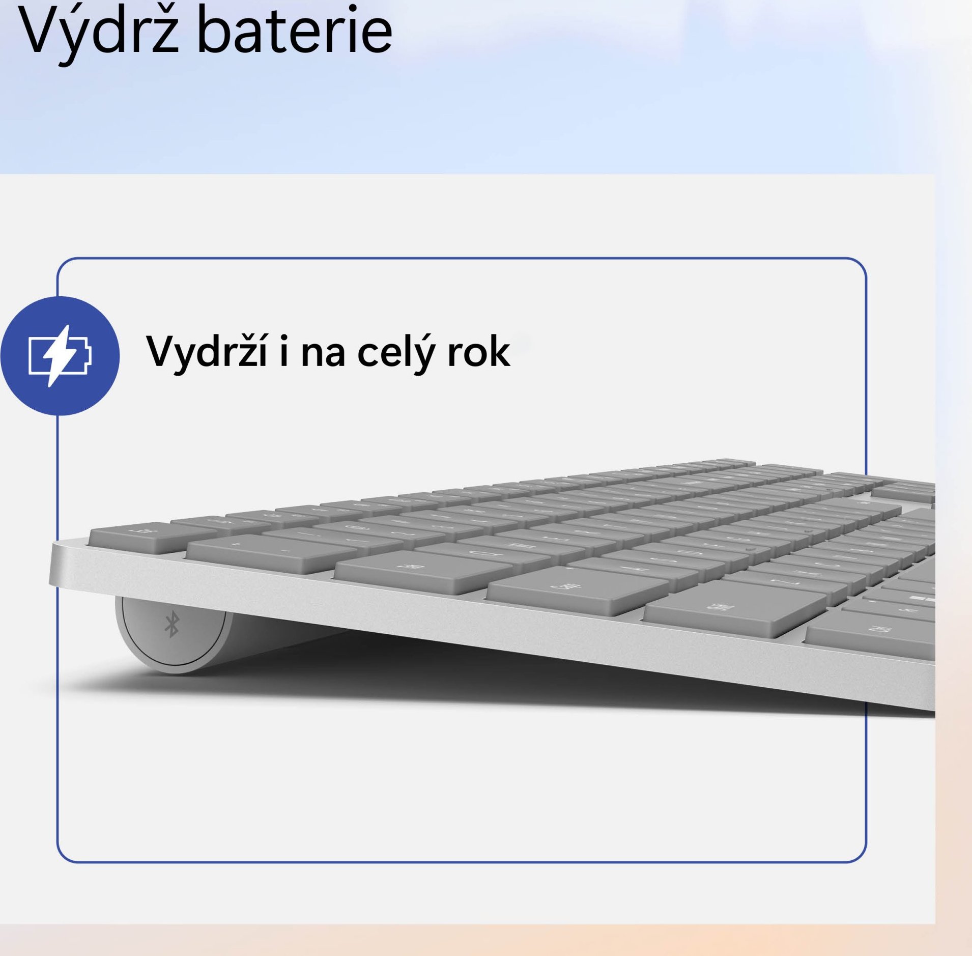 Microsoft Surface Keyboard (2. edice)/Bezdrátová Bluetooth/US layout/Šedá
