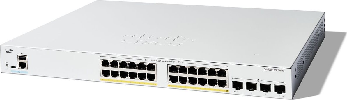 Cisco Catalyst switch C1200-24FP-4G (24xGbE,4xSFP,24xPoE+,375W) - REFRESH