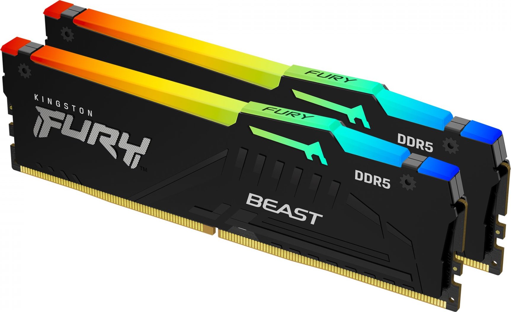 KINGSTON DIMM DDR5 32GB (Kit of 2) 6000MT/s CL36 FURY Beast RGB Černá EXPO
