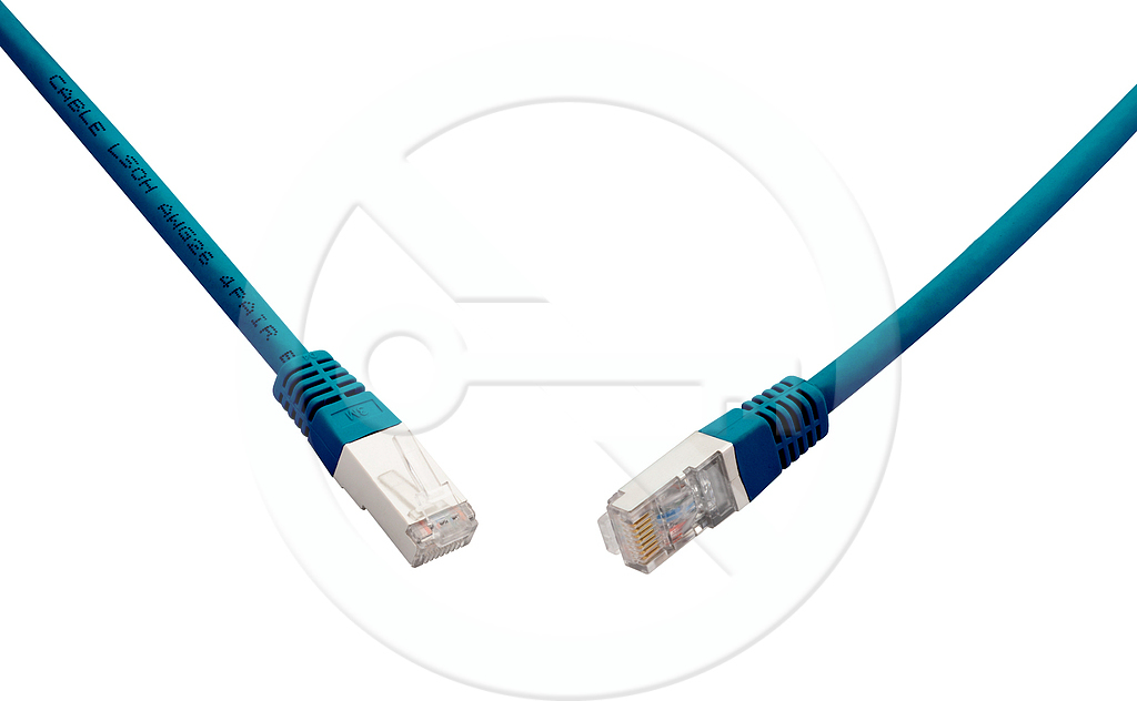 SOLARIX 10G patch kabel CAT6A SFTP LSOH 20m,modrý