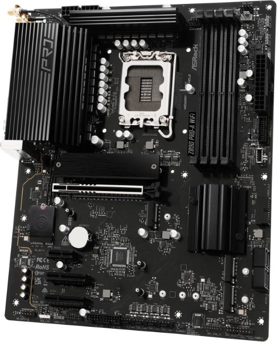 ASRock MB Sc LGA1851 Z890 PRO-A WIFI, Intel Z890, 4xDDR5, 1xDP, 1xHDMI, 1xThunderbolt, WI-FI