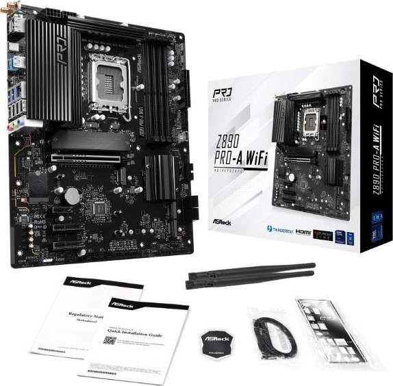 ASRock MB Sc LGA1851 Z890 PRO-A WIFI, Intel Z890, 4xDDR5, 1xDP, 1xHDMI, 1xThunderbolt, WI-FI