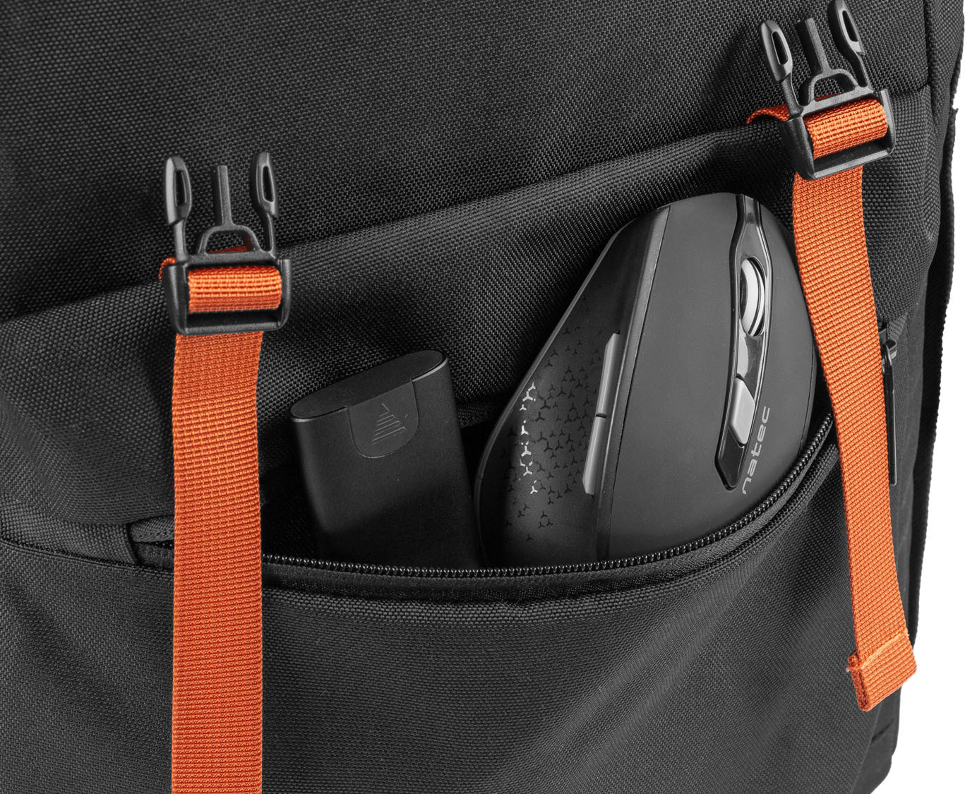 Batoh pro nb Natec NIALA 15,6", 18 L, černá - oranžová