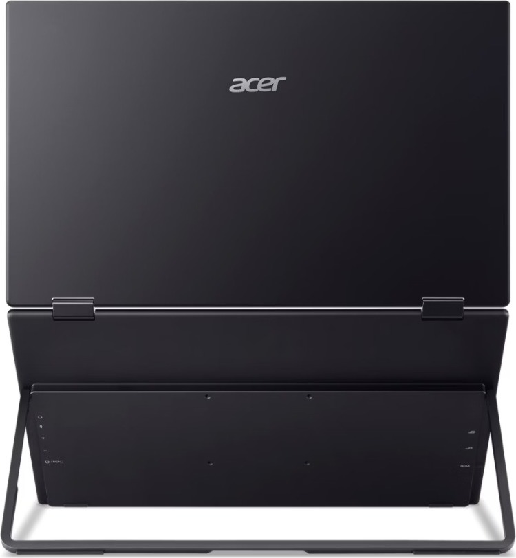 ACER LCD PD163Qbmiuux DUAL SCREEN 40cm (15.6") IPS LED, FHD 1920x1080@60Hz, 250cd/m2, 170/170, 2x2W repro, Black