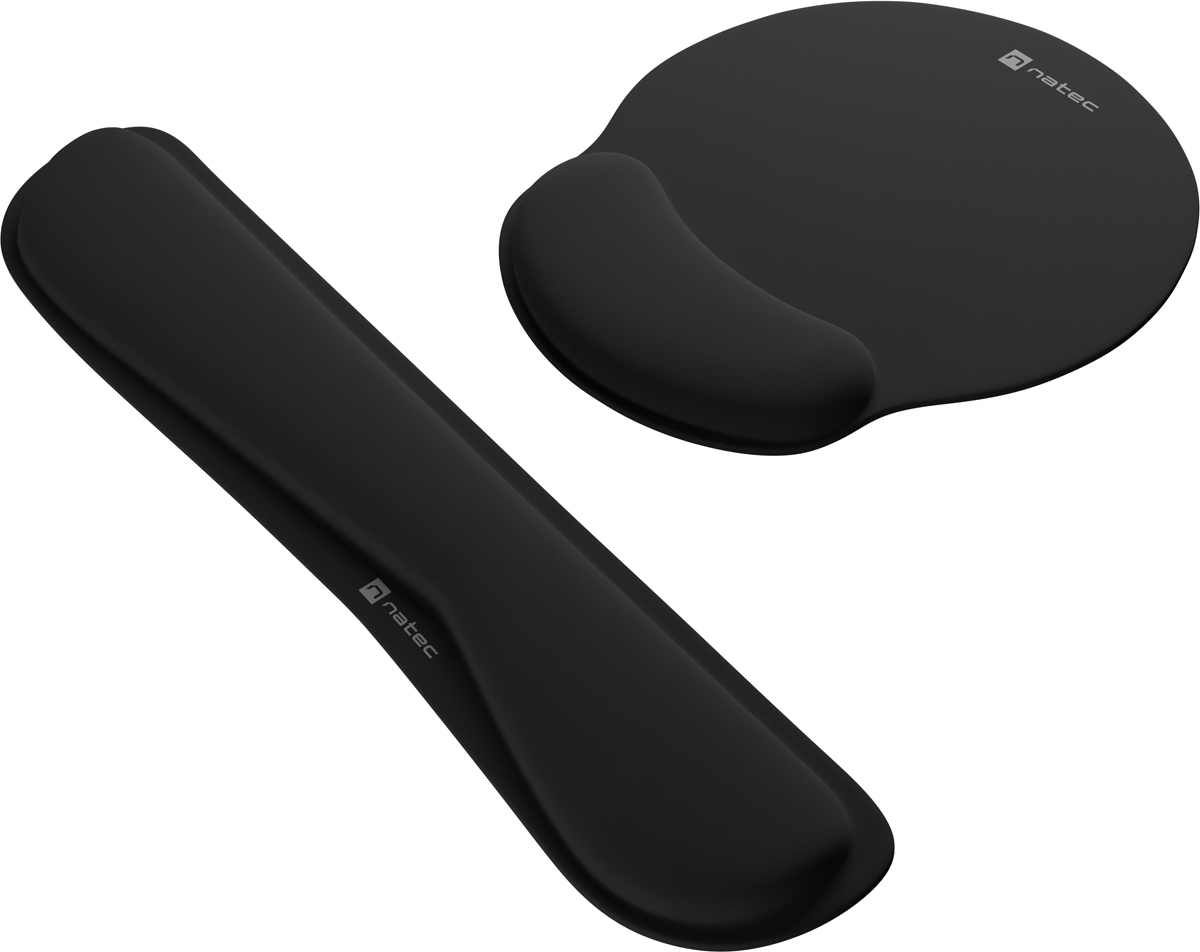 Ergonomický set podložek pod zápěstí Natec CHIPMUNK 2v1, černá