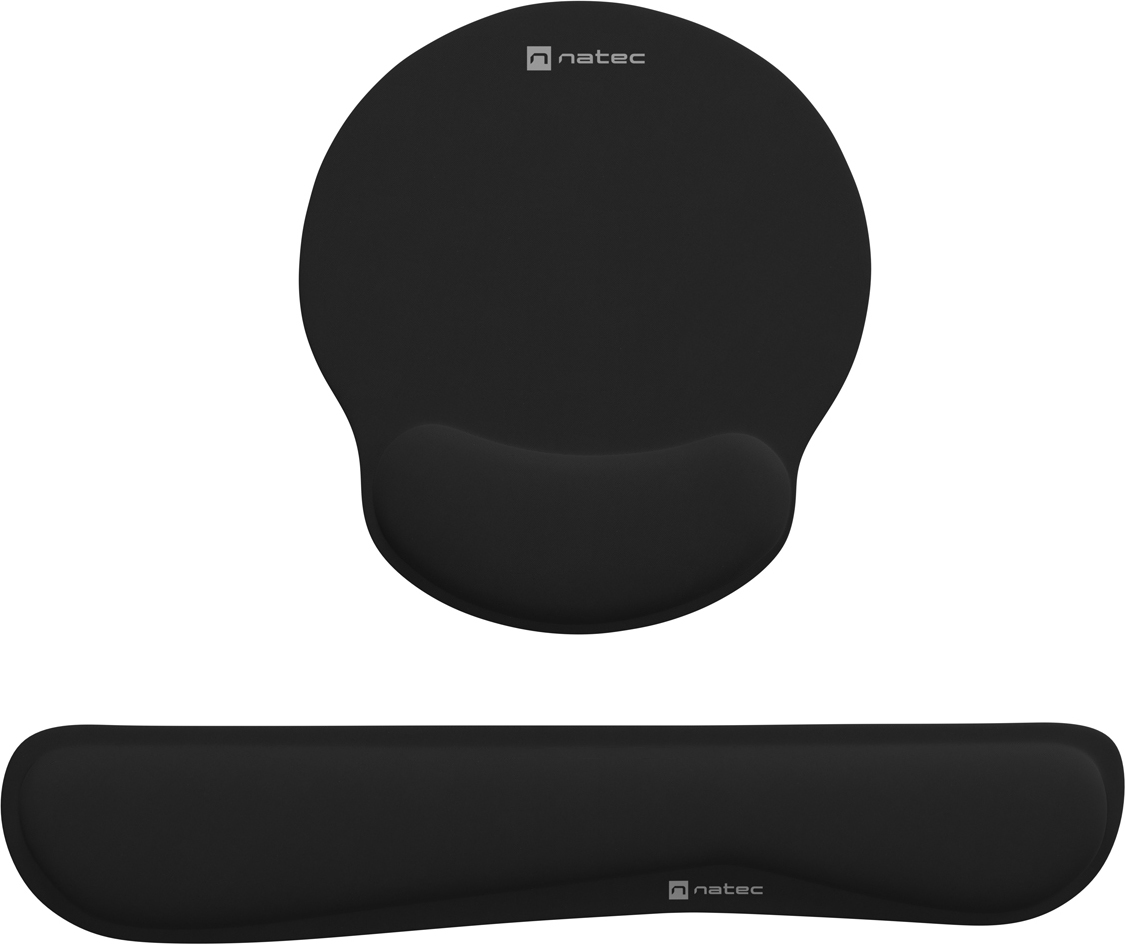 Ergonomický set podložek pod zápěstí Natec CHIPMUNK 2v1, černá