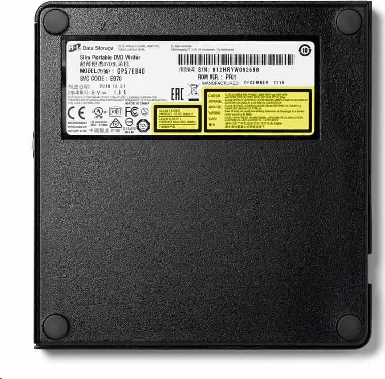 Hitachi-LG HITACHI LG - externá mechanika DVD-W/CD-RW/DVD±R/±RW/RAM GP57EB40, Slim, čierna, box+SW
