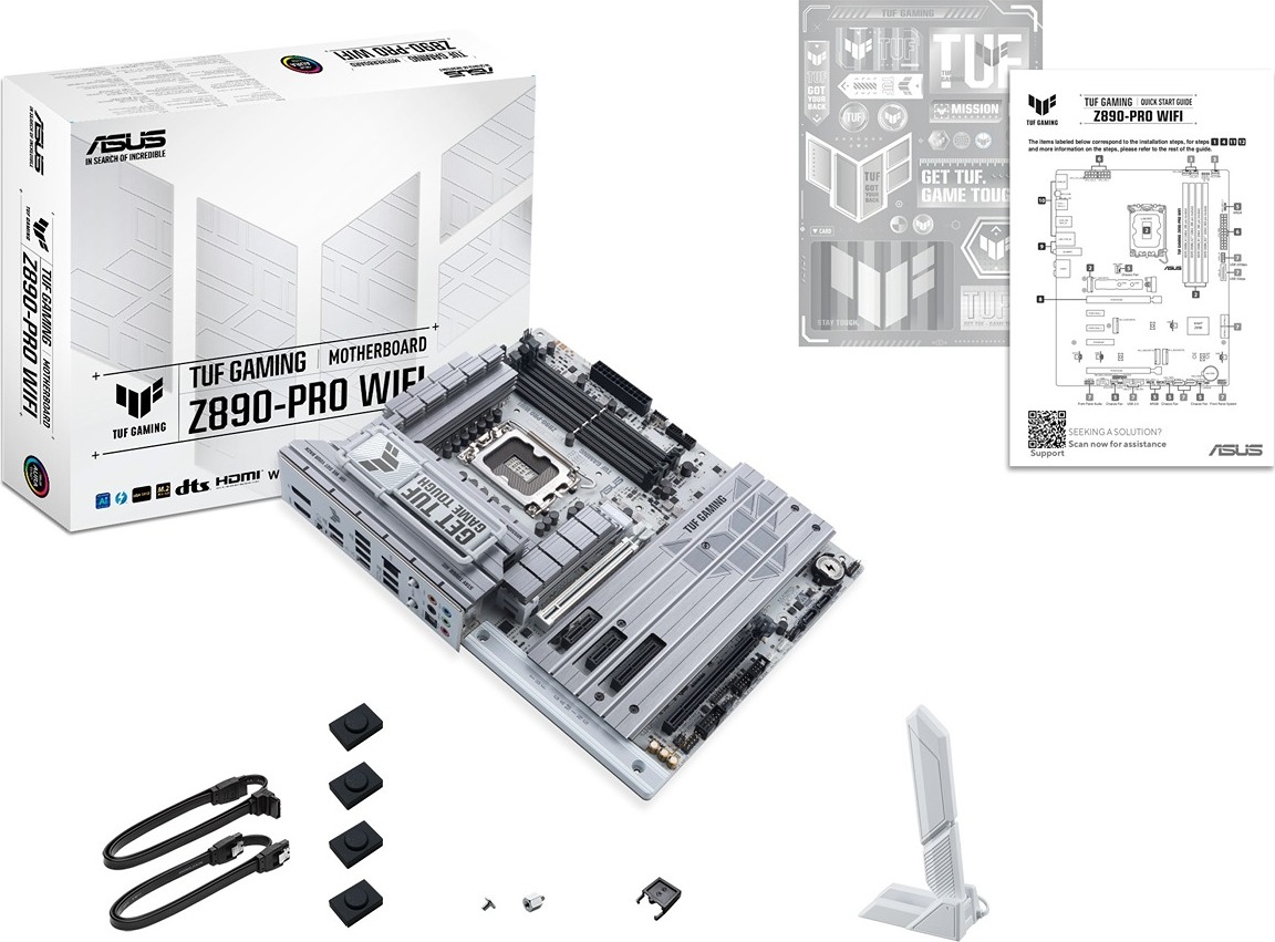 ASUS MB Sc LGA1851 TUF GAMING Z890-PRO WIFI, Intel Z890, 4xDDR5, 1xDP, 1xHDMI, 2xThunderbolt, WI-FI, ATX