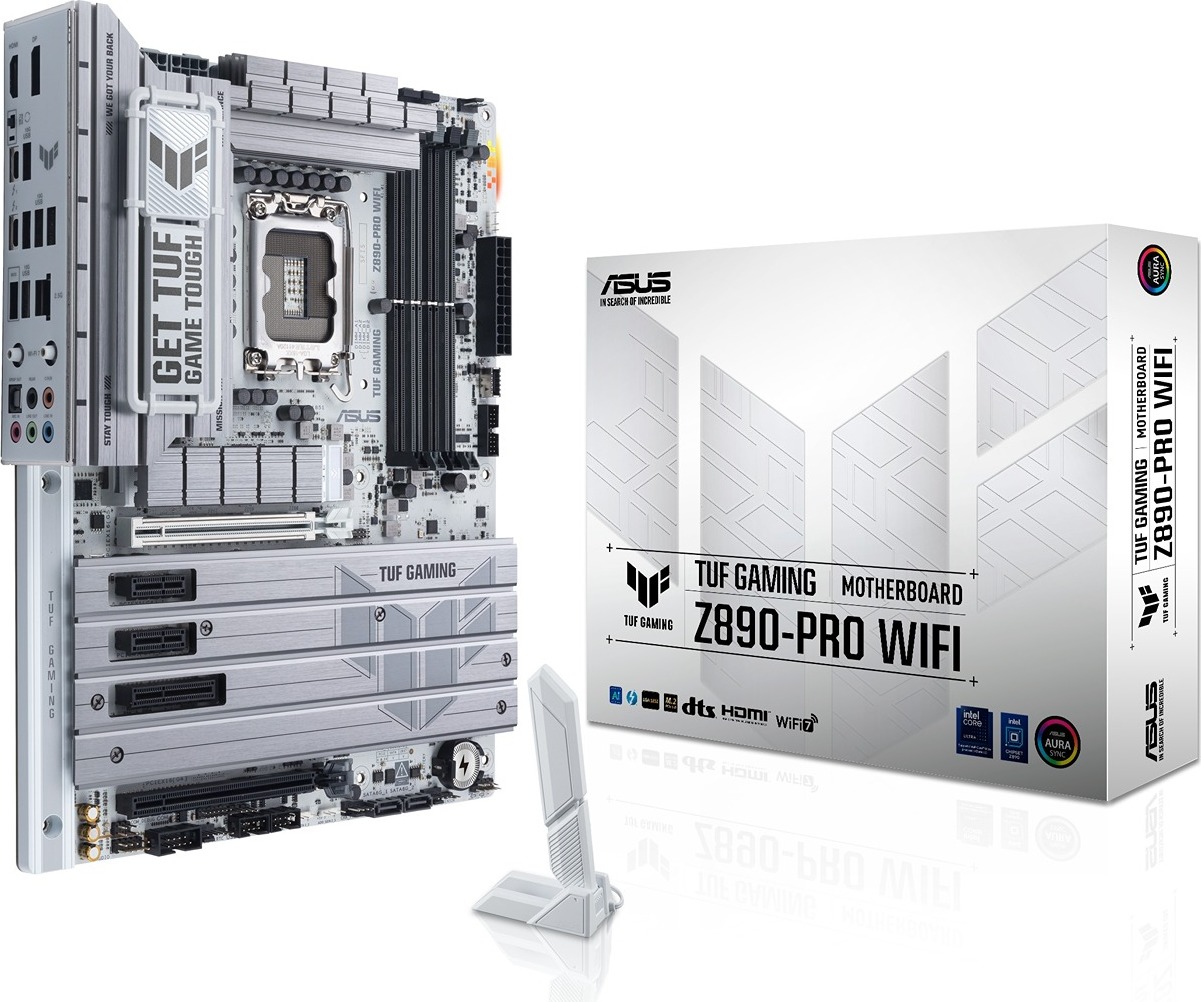 ASUS MB Sc LGA1851 TUF GAMING Z890-PRO WIFI, Intel Z890, 4xDDR5, 1xDP, 1xHDMI, 2xThunderbolt, WI-FI, ATX