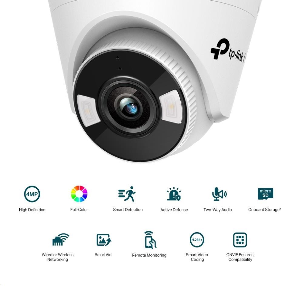 TP-Link VIGI C450(2.8mm), 5MP, Turret, PoE, IR 30m, Micro SD card