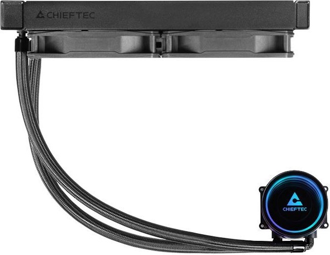 CHIEFTEC vodní chlazení CPU Iceberg 240, 2x120mm ARGB, ARGB vodní blok, LGA1851, AM5, černá
