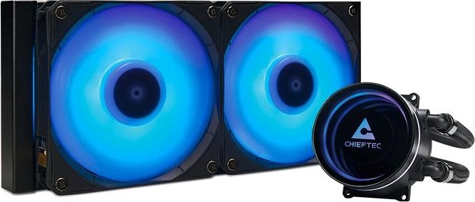 CHIEFTEC vodní chlazení CPU Iceberg 240, 2x120mm ARGB, ARGB vodní blok, LGA1851, AM5, černá