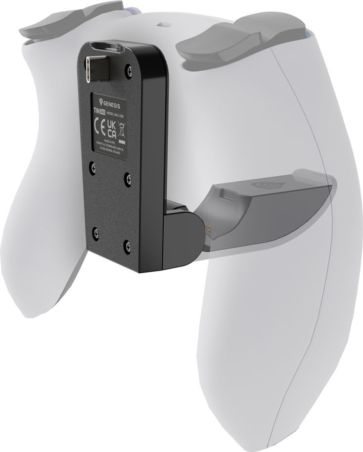 Gamepad nabíječka Genesis TIN 300 pro konzoli PS5, černo-bílá