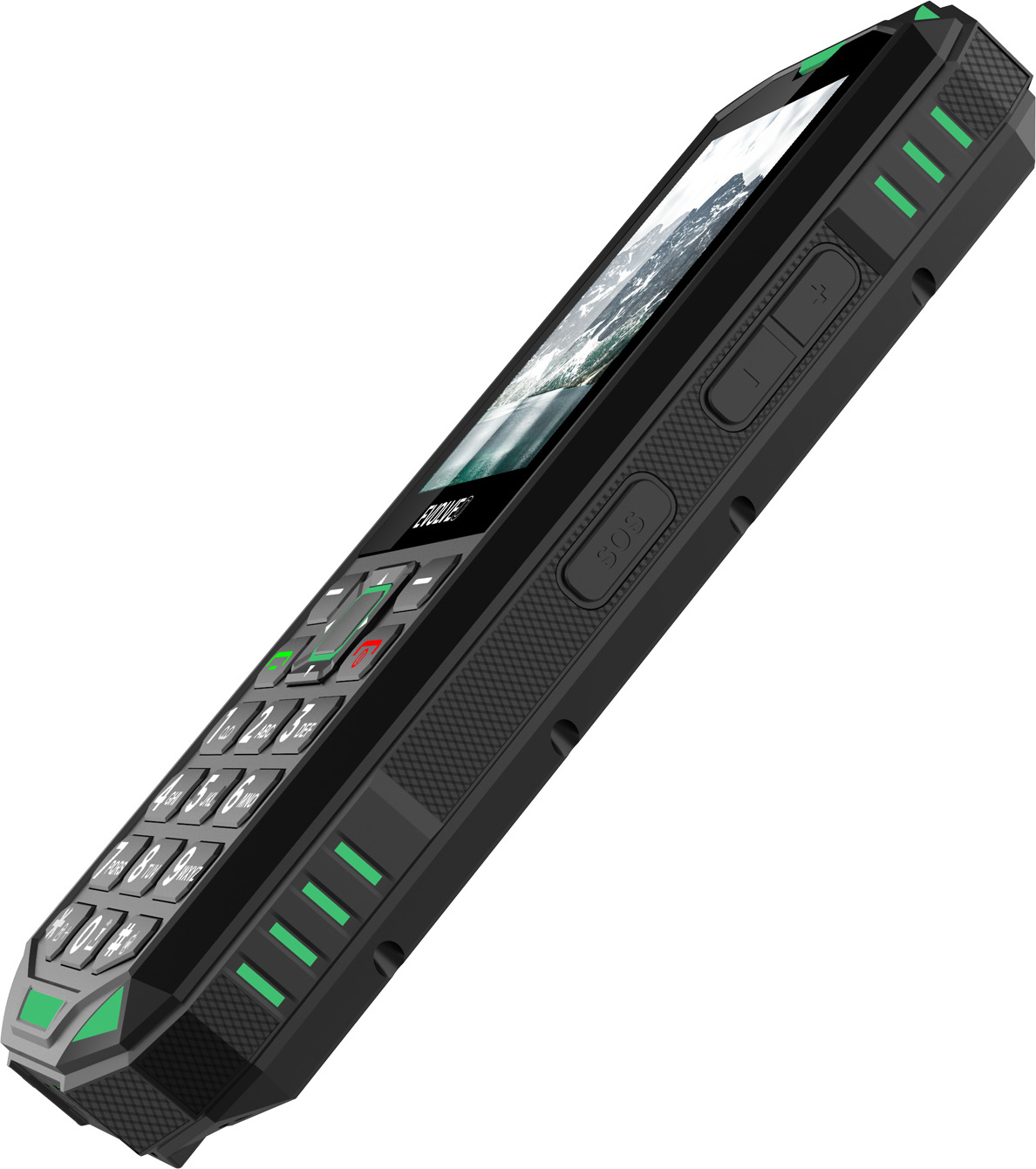 EVOLVEO StrongPhone X5, vodotěsný odolný Dual SIM telefon, černo-zelená