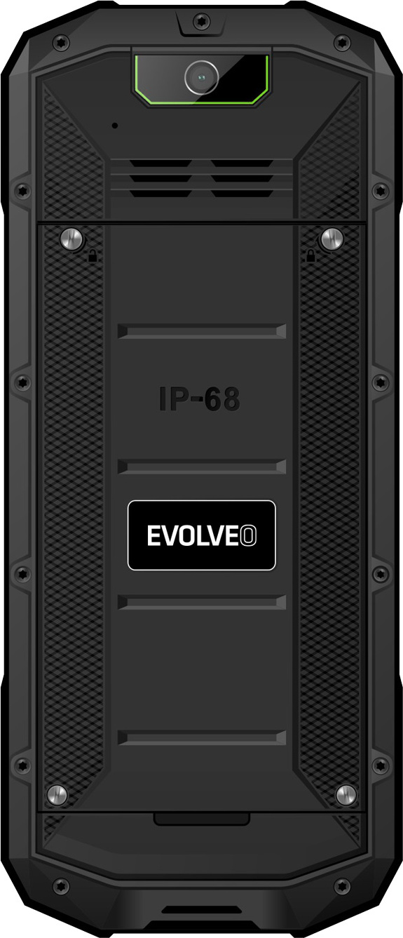 EVOLVEO StrongPhone X5, vodotěsný odolný Dual SIM telefon, černo-zelená