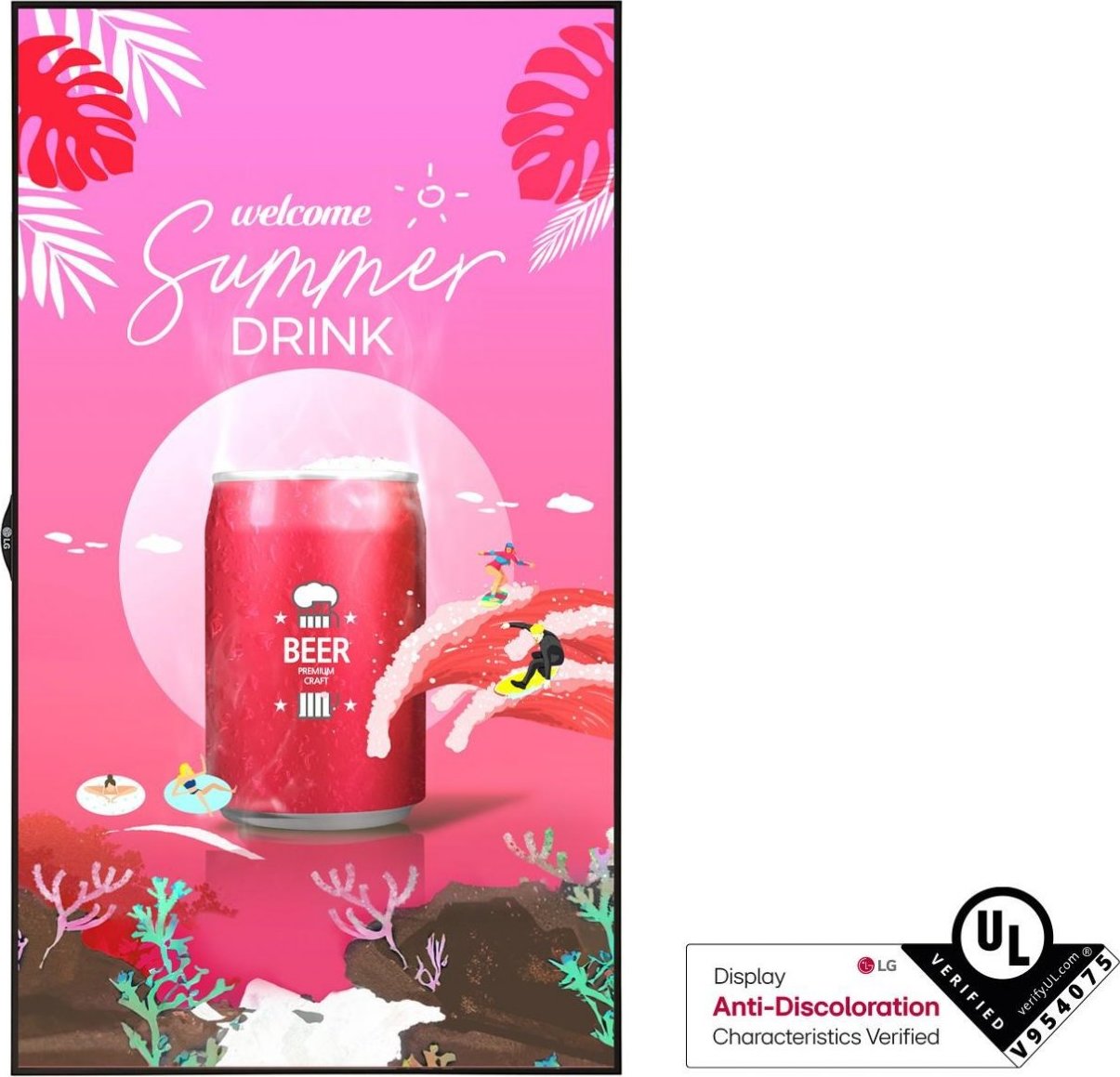 LG 55" Signage 55XS4P-B – FHD 1920×1080, 4000 cd/m2, 24/7, webOS 6.0, HDMI, DP, LAN, RS-232, Digitální rotace